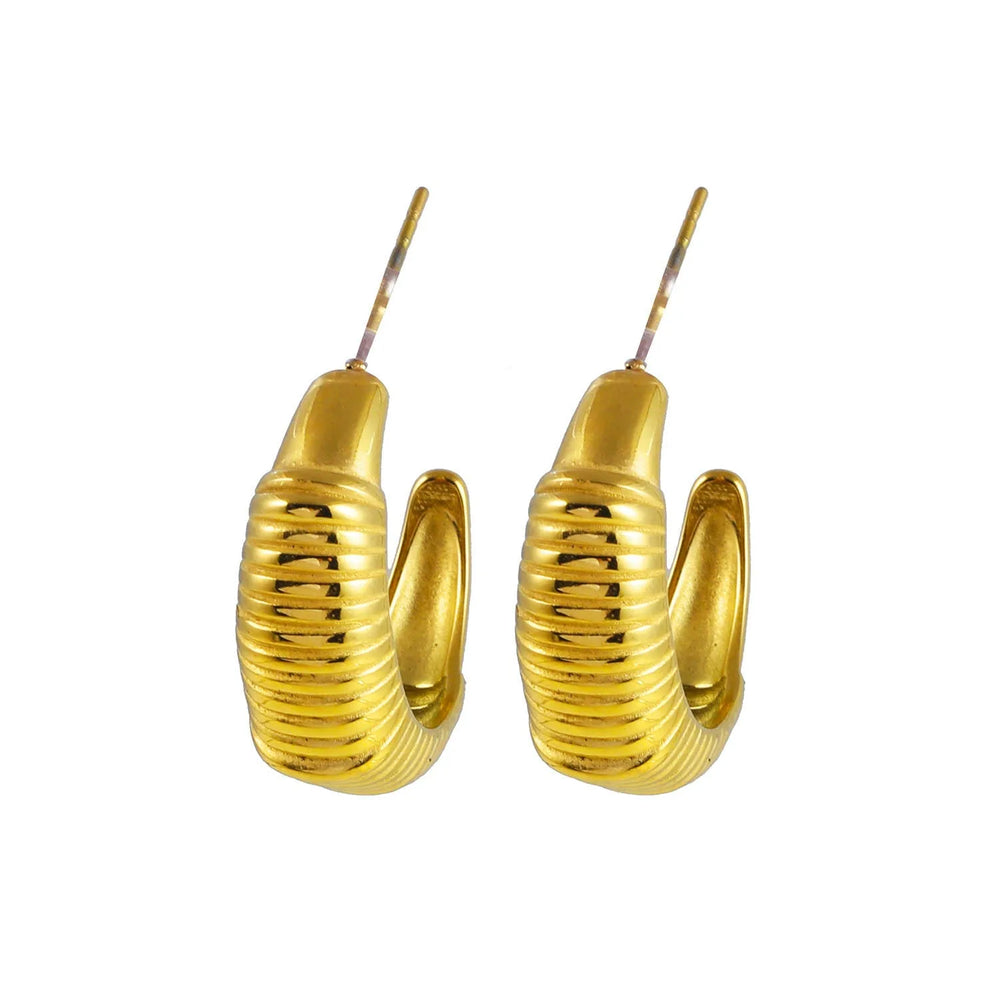 Style DOLCEDA : Boucles d'oreilles créoles géométriques style Art déco