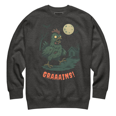Chandail unisexe haut de gamme : Poulet zombie d'Halloween