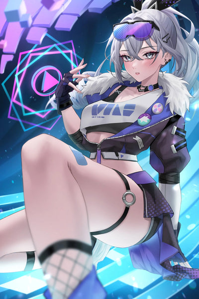 Silver Wolf Print