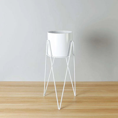 Jardinière Shira Blanche avec Pieds Épingles (61 cm)
