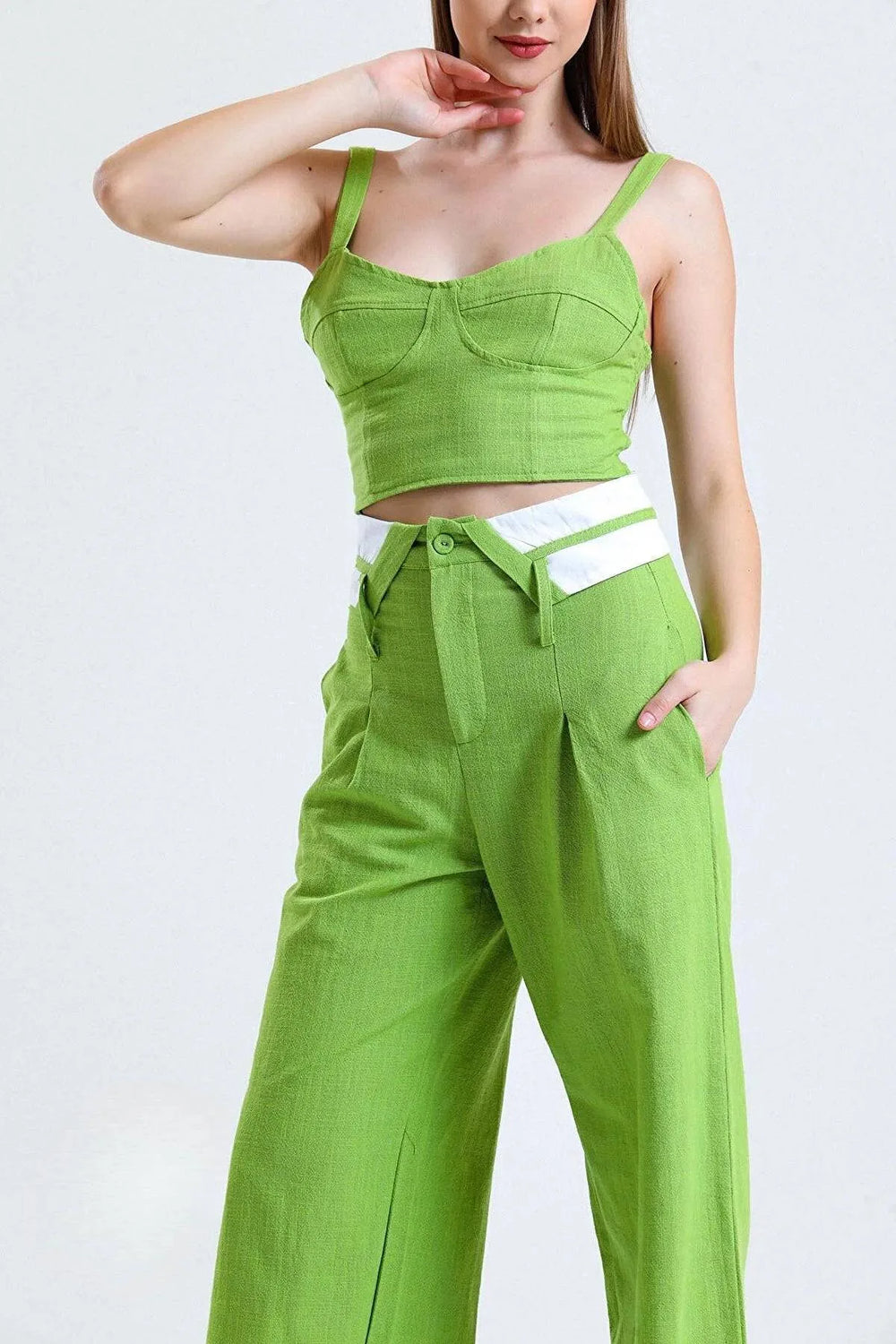 T-shirt court 100 % en tissu biologique - Vert