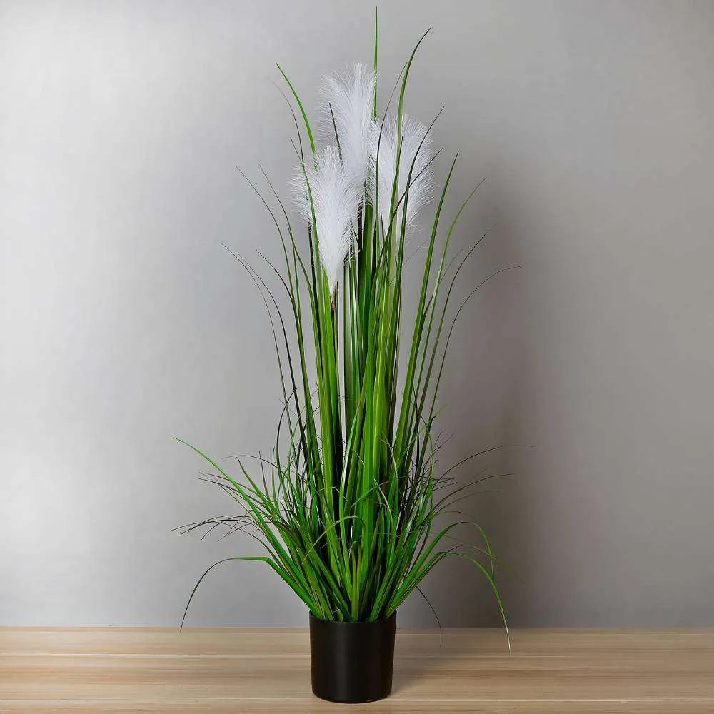 Plante d'herbe de la pampa artificielle Ozie en pot 35"