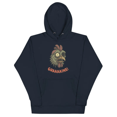 Chandail à capuchon unisexe "Zombie Poulet" - Halloween