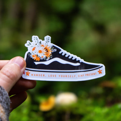 Floral Sneaker Adventure Sticker