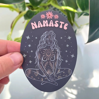 Autocollant de méditation Namaste