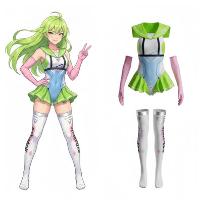 Combinaison de natation en spandex style fille d'anime japonaise, costume de reine de course