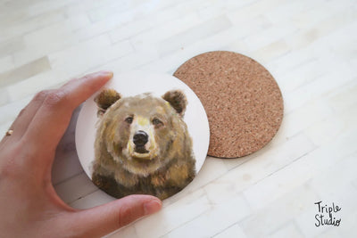 Sous-verres Ours Brun