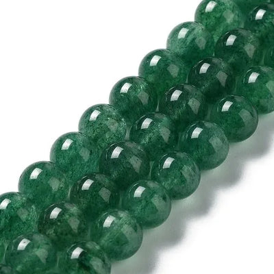 Green Strawberry Quartz  Gemstone Bead