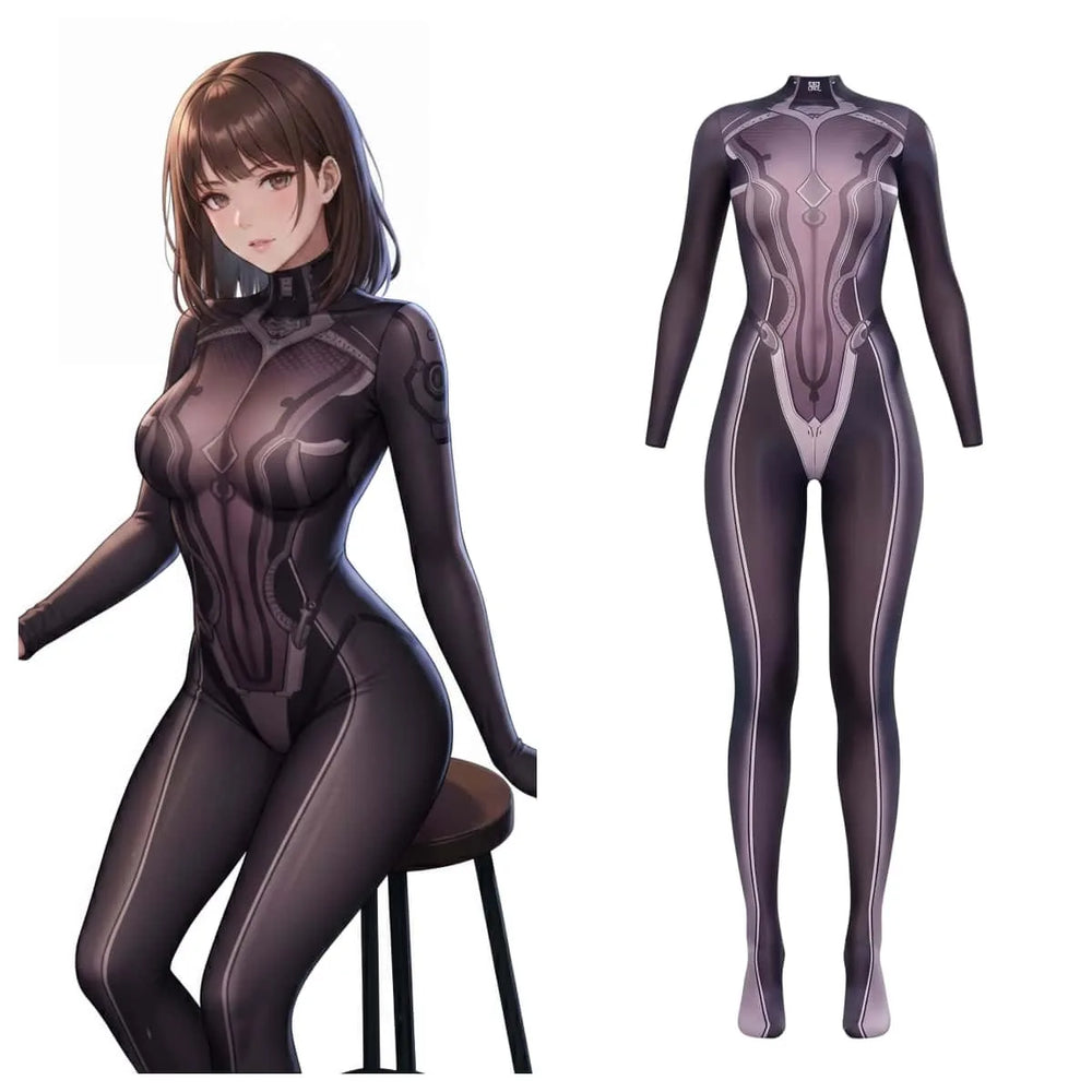 Combinaison intégrale transparente Anime Super-héroïne Eve 10D - Lingerie Cosplay ultra-fine