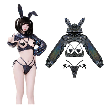 Maillot de Bain Néo-Chrome Style Fille Lapin Anime, Bikini Sexy, Lingerie Cosplay