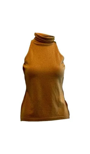 Haut Tricot Sans Manches - Camel