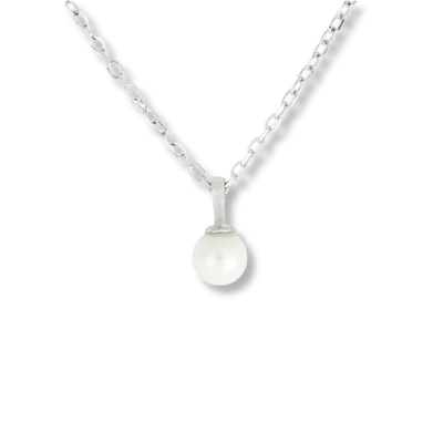 Small Pearl Sterling Silver Necklace