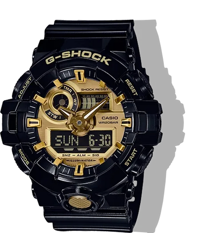 CASIO G-Shock Analogique-Numérique Noir/Or | GA710GB-1A
