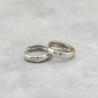 Sterling Silver Minimalist Huggie Earrings