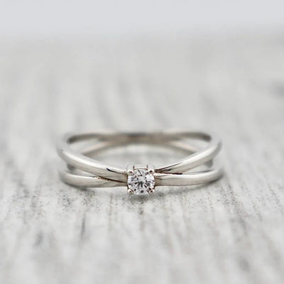 Bague Croisée en argent sterling