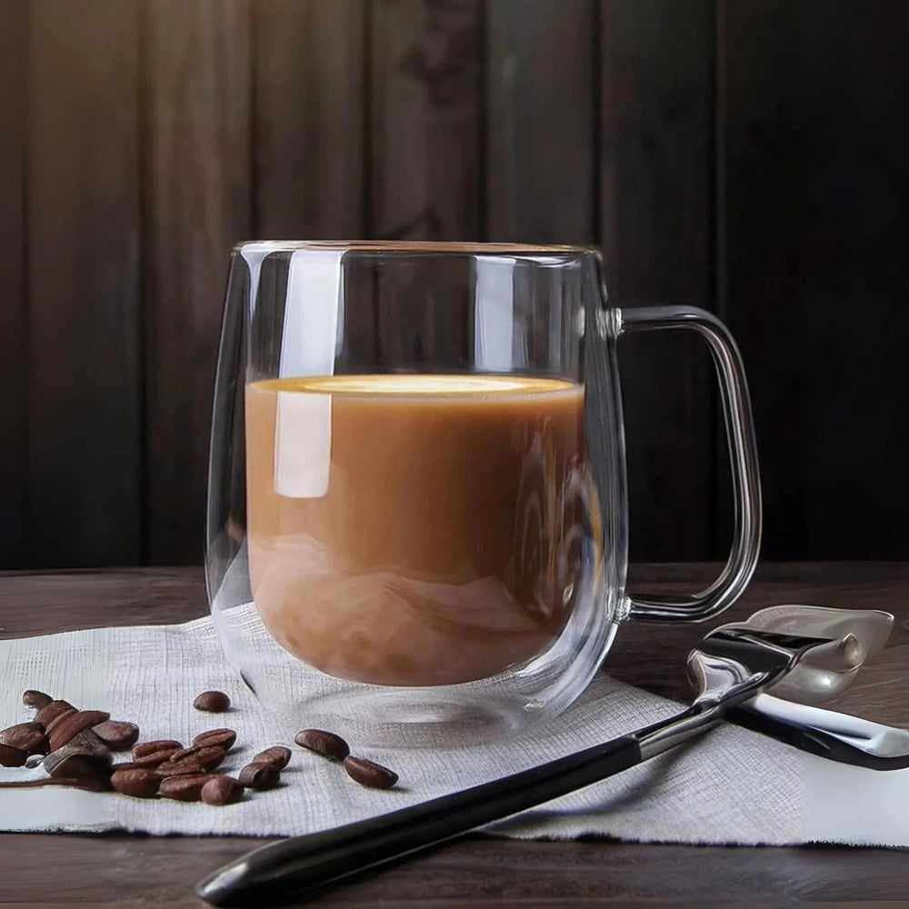 Double Walled Borosilicate Coffee Cup
8.35 oz - IKIDO - 1Piece