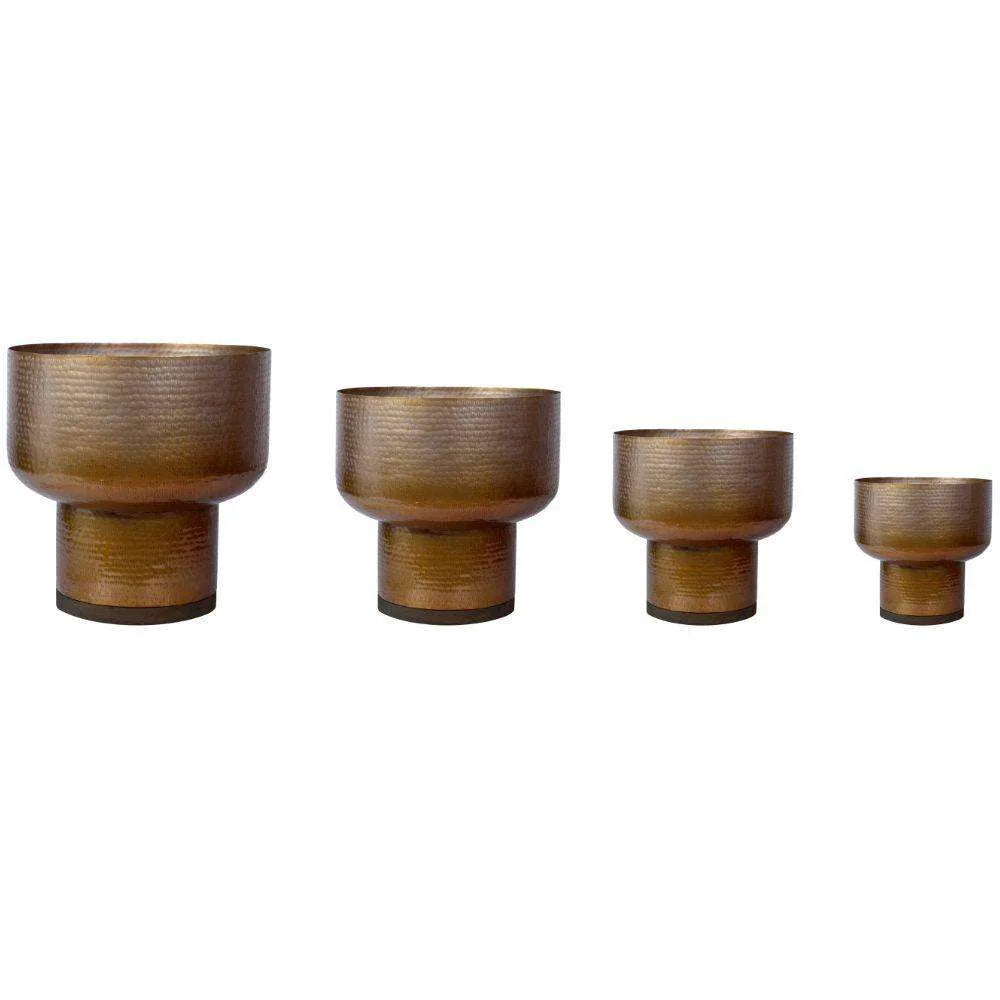 Hana - Jardinière champignon style mid-century en laiton (plusieurs tailles)