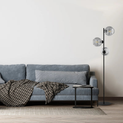 CUBUS Graphite Scandinavian Floor Lamp for Living Room, Bedroom & Office – Modern Minimalist Lighting (Clearance)