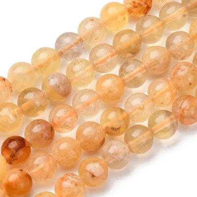 Perle de Fluorite Jaune Naturelle