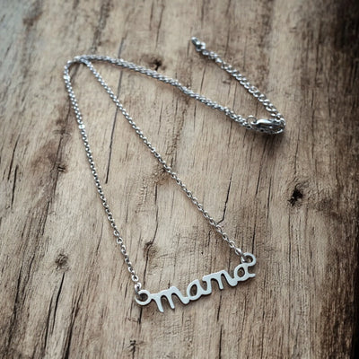 Stainless Steel Mama Necklace
