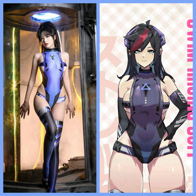 Combinaison de course en spandex de science-fiction d'anime, costume de reine de course