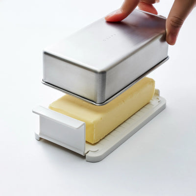 Boîte à beurre Eatoco Japan – Couvercle en acier inoxydable avec plateau de portionnement