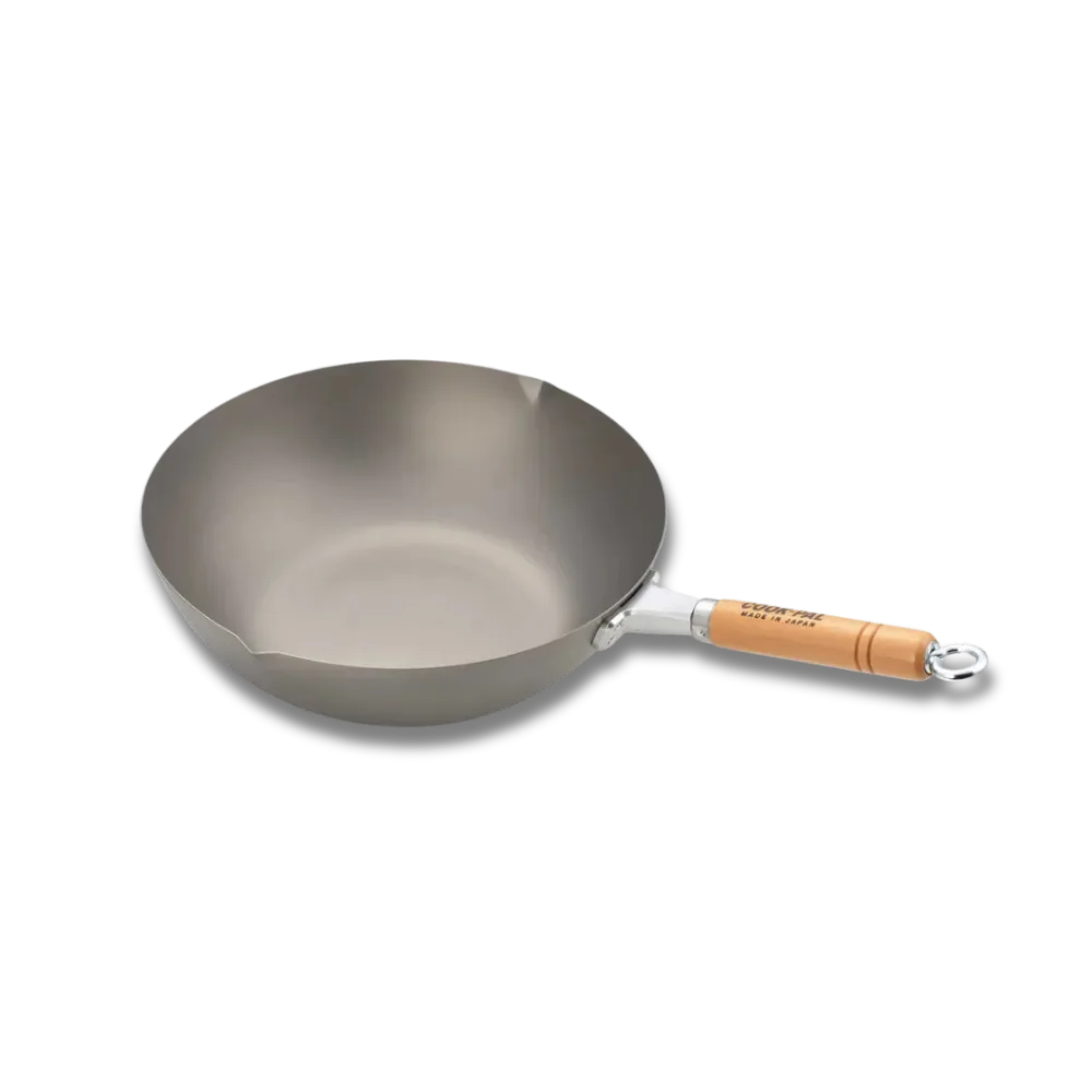 YOSHIKAWA COOK-PAL Wok en titane 30cm – FABRIQUÉ AU JAPON