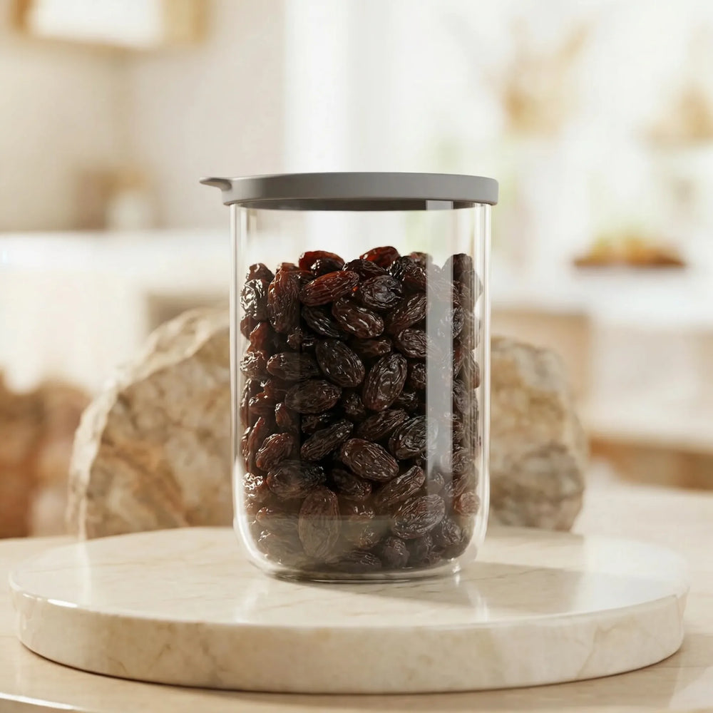 Ensemble de 2 pots de rangement en verre LAV Duo avec couvercle en silicone | 1 litre