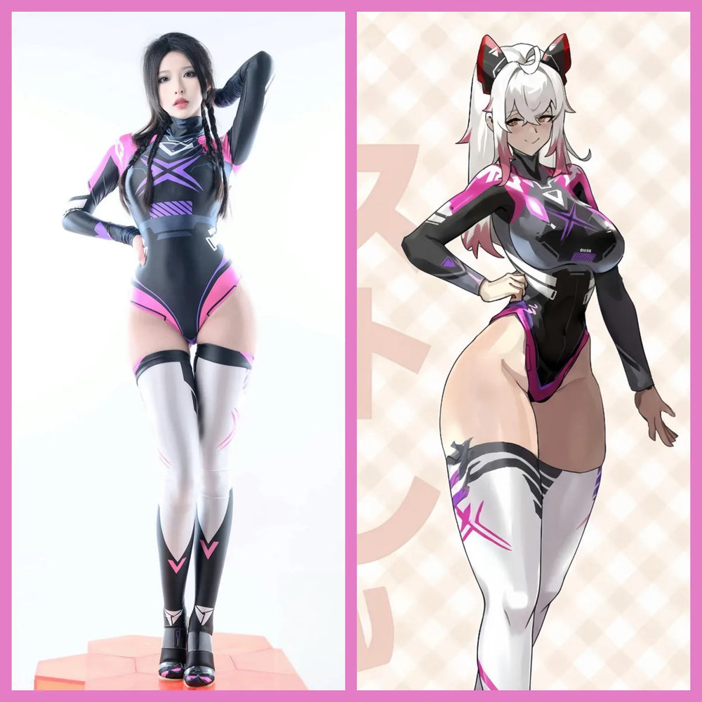 Combinaison de course de natation en spandex de science-fiction d'anime, costume de reine de course