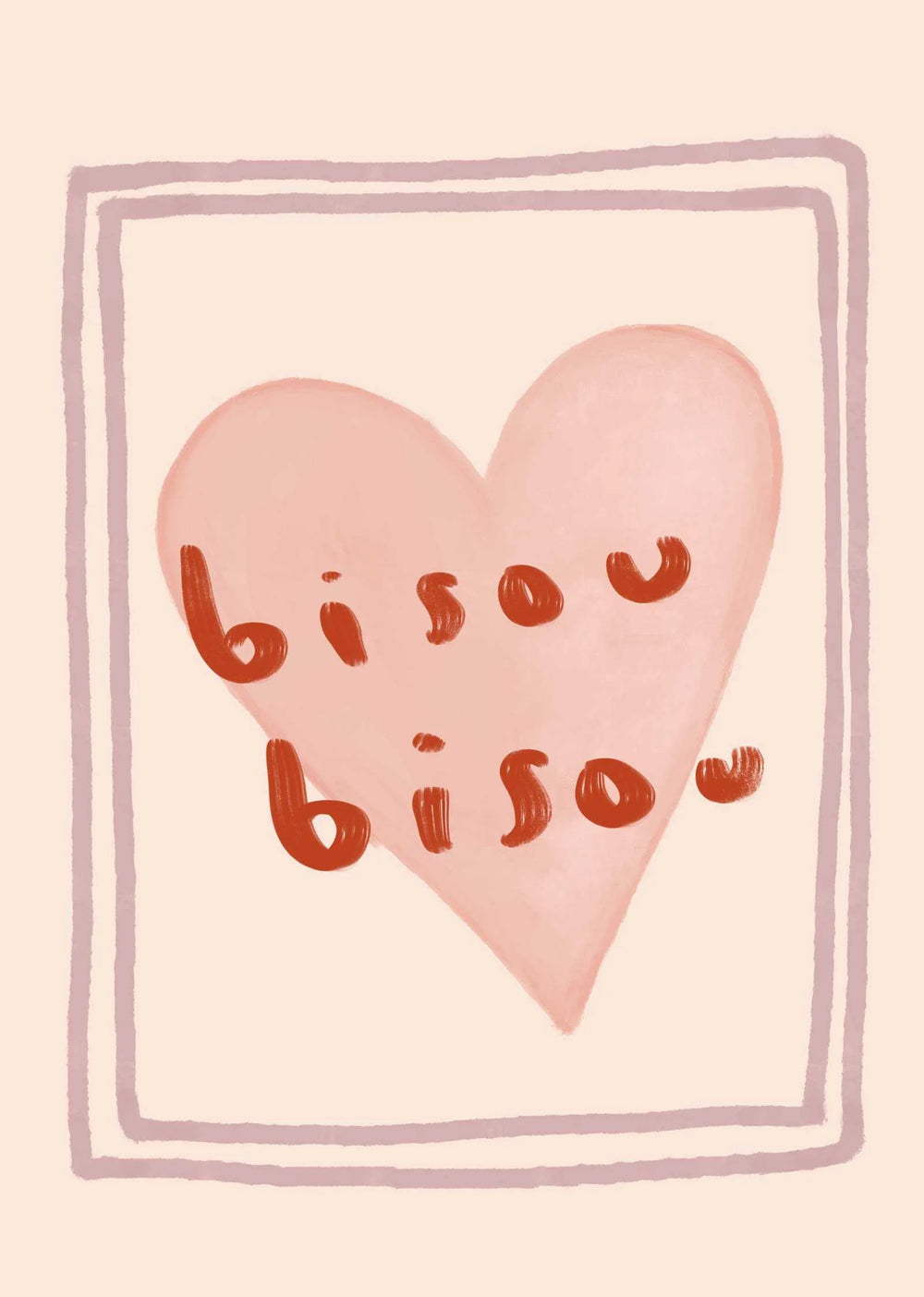 Impression d'art Bisou Bisou