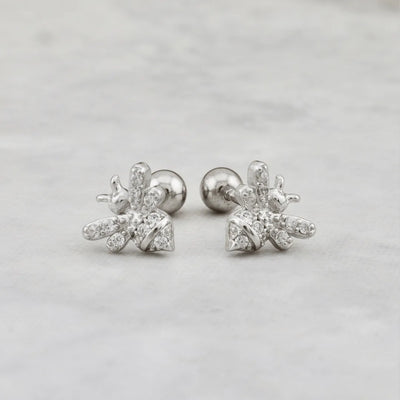 Boucles d'oreilles Abeilles en argent sterling