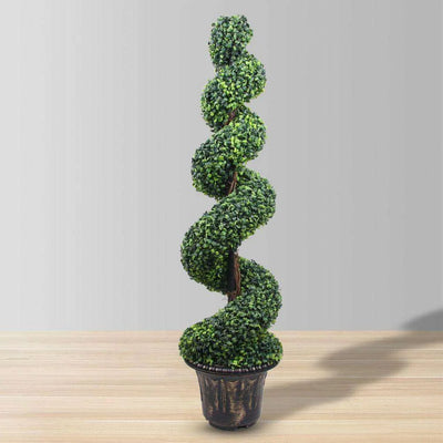 Arbuste artificiel en spirale Wells en pot (plusieurs tailles)