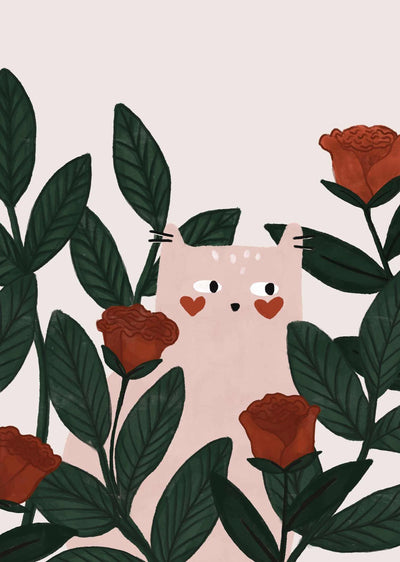 Impression d'art « Lovey Dovey Cat »
