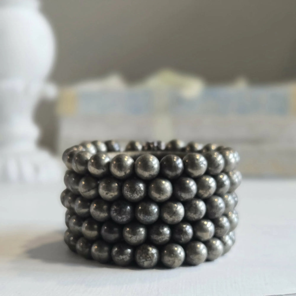 Bracelet en pierre de pyrite