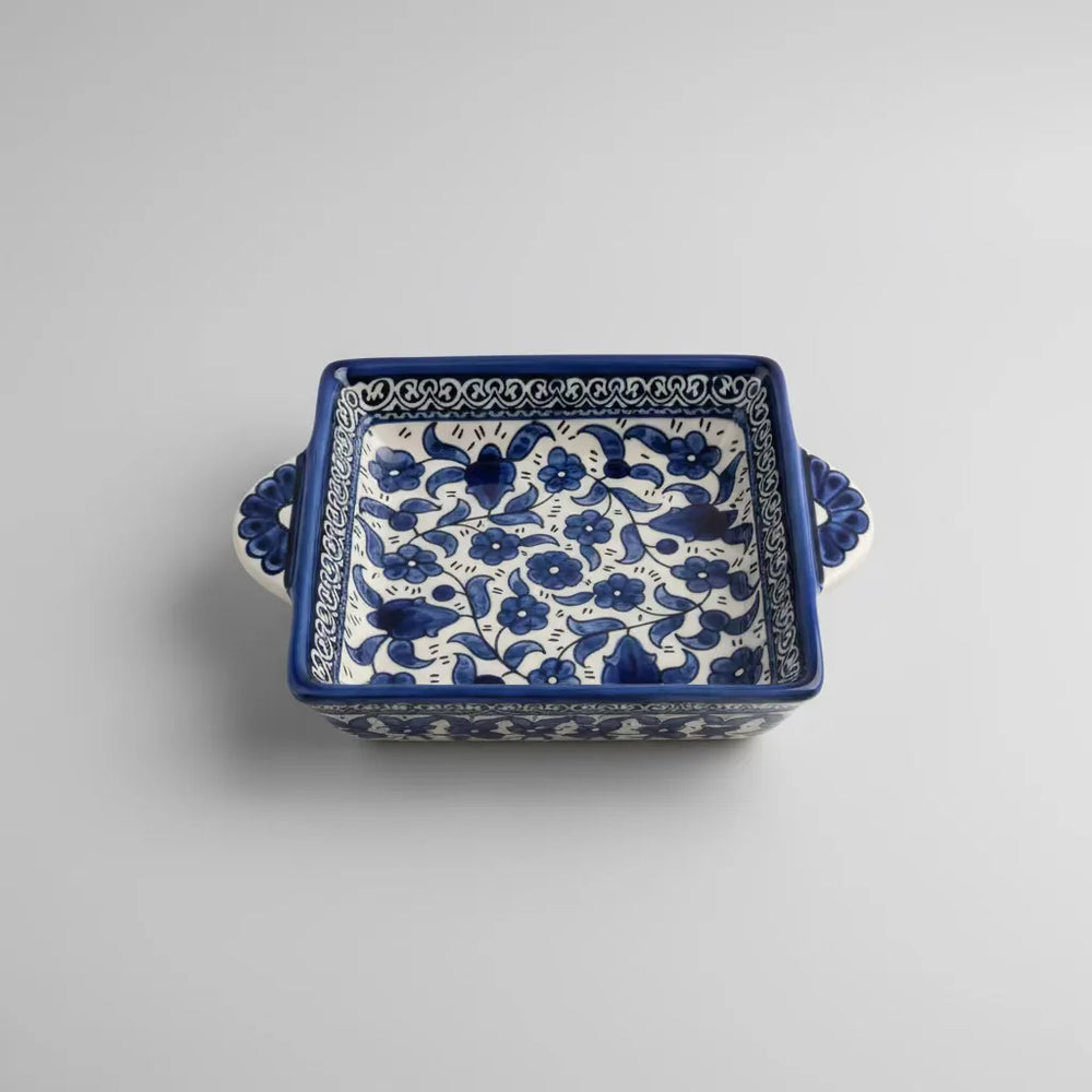 Handcrafted Ceramic Square Plate with Handle