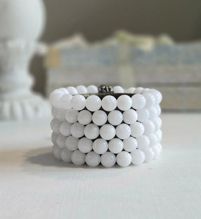 White Jade Gemstone Bracelet