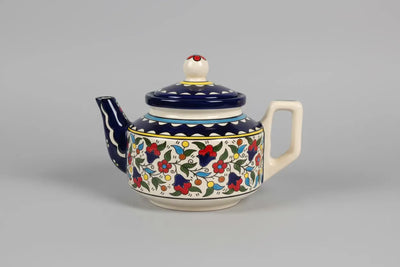 Théière en céramique artisanale | Motifs variés