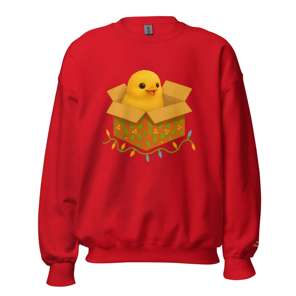 Chickmas Chick in a box Unisex Sweatshirt