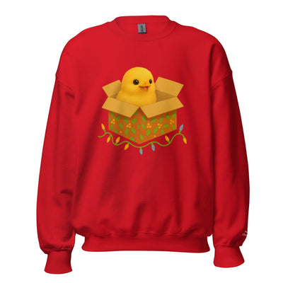 Chickmas Chick in a box Unisex Sweatshirt