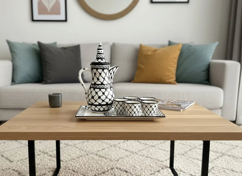 Ensemble à café complet | Motif Kuffieh