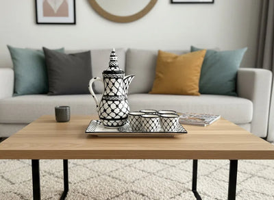 Ensemble à café complet | Motif Kuffieh