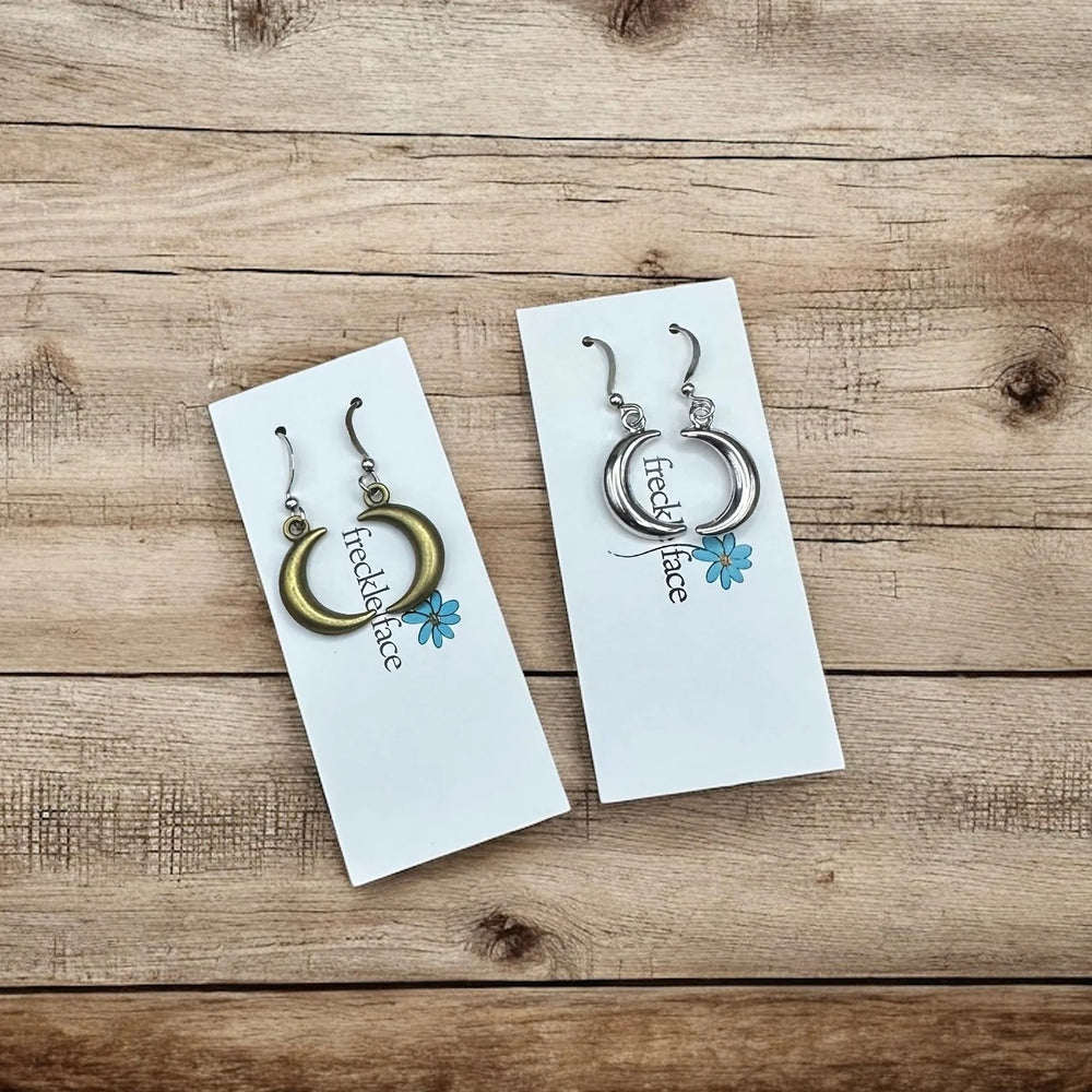 Boucles d'oreilles Lune 3D