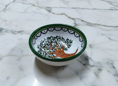 Handmade Hebron Ceramic Serving Bowl | Palestinian Pottery, Food-Safe , Hand-Painted Design