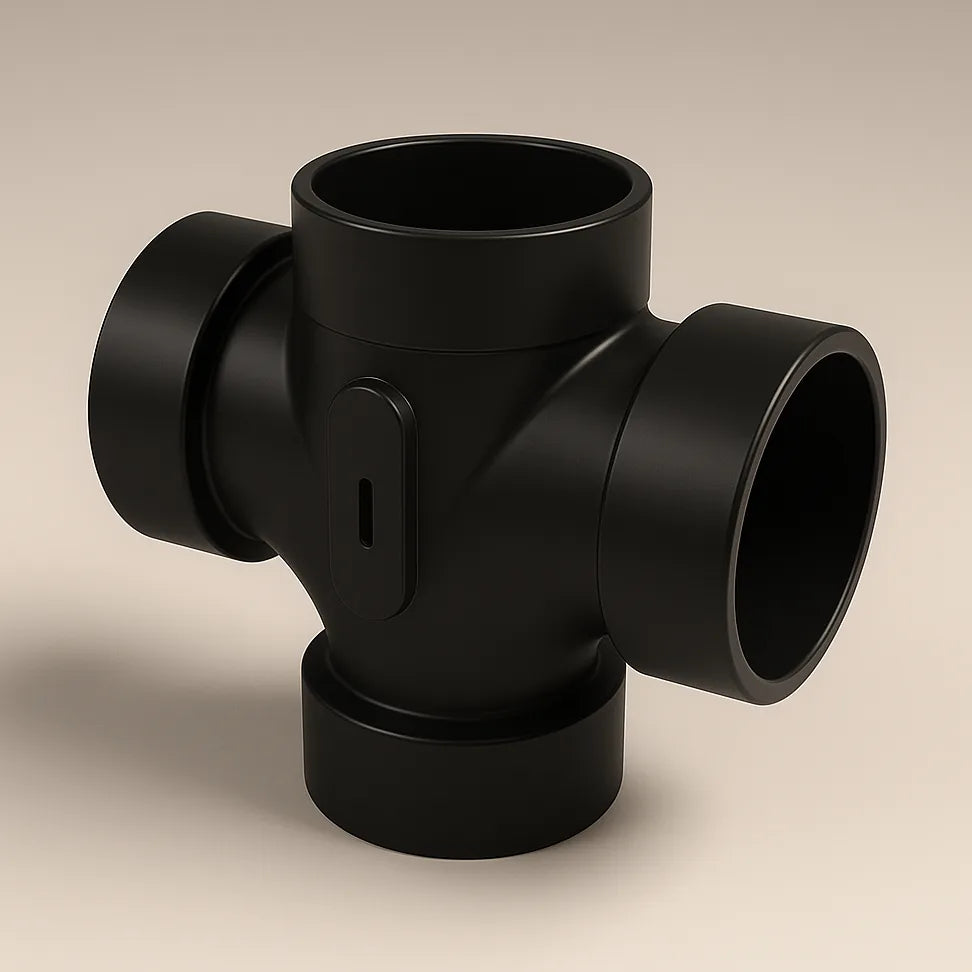 LESSO ABS Double Sanitary Tee — All-Hub DWV, cUPC Certified