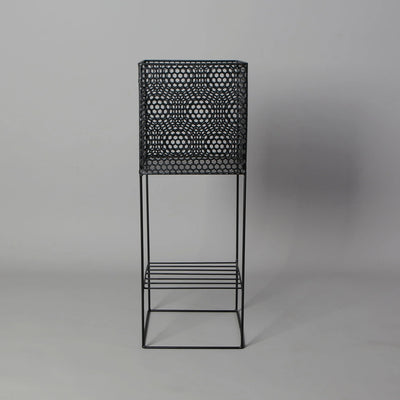 Jardinière sur Pieds en Métal Noir Salma 2,3 pi