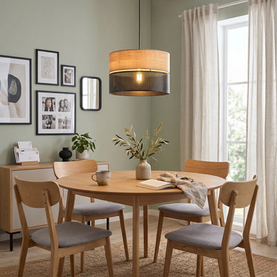 Lustre suspendu tambour Nicol style scandinave pour salle à manger et chambre à coucher