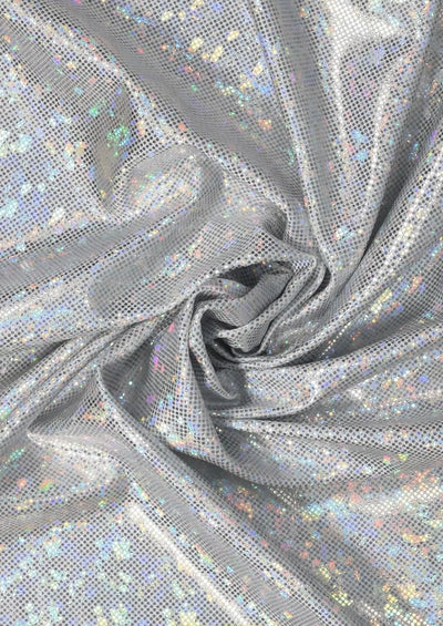Tissu Spandex Effet Verre BrisÉ Holographique - 60" de large - Danse, Natation, Costume