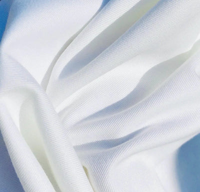Tissu sergé noir et blanc : mélange poly-coton 65/35, 57" de large