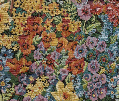 Tissu Jacquard Tapisserie Florale - Lourd pour Ameublement, Décoration Intérieure