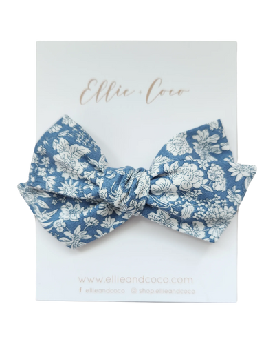 Nœud oversize style Chinoiserie bleu